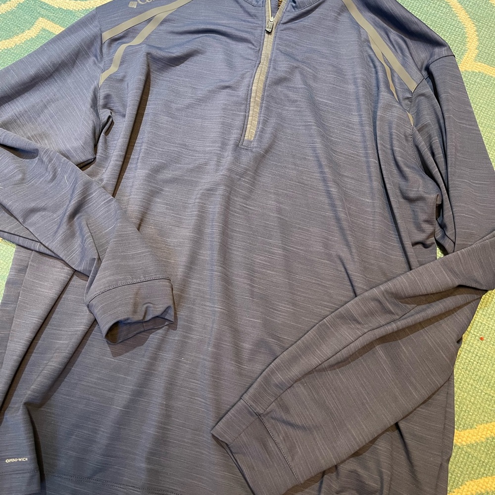 Gray Long Sleeve Quarter-Zip Pullover